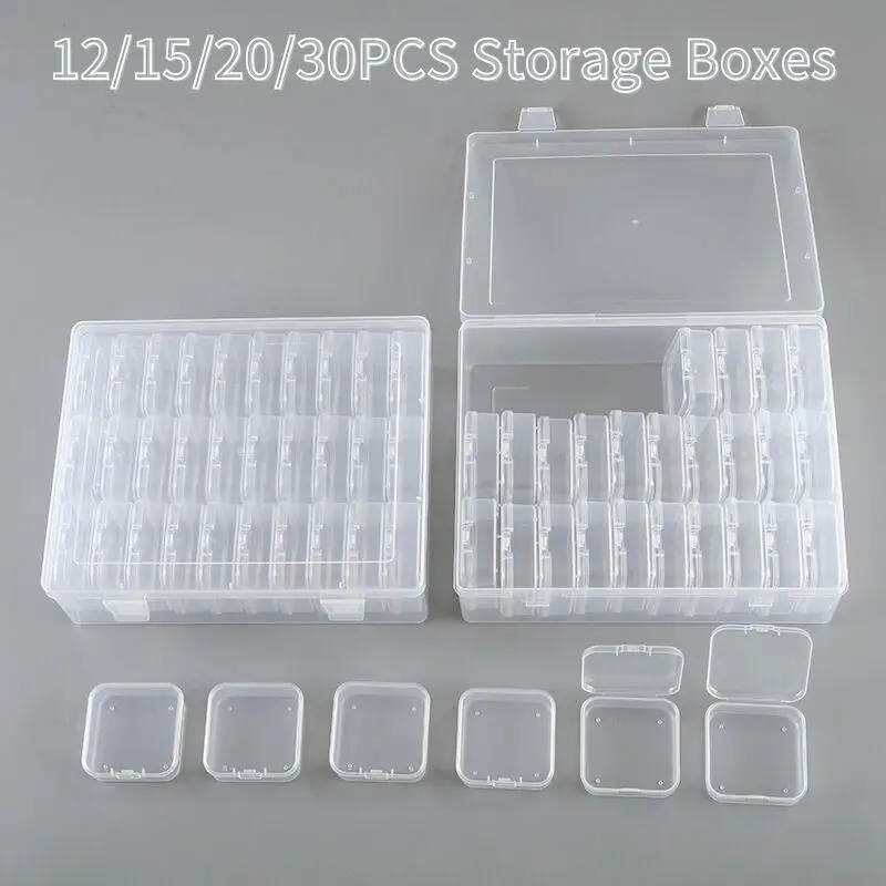 Bead Organizer Box Small Clear Plastic Bead Storage Containers With Hinged Lid For Storage Of Small Items Crafts Jewelry