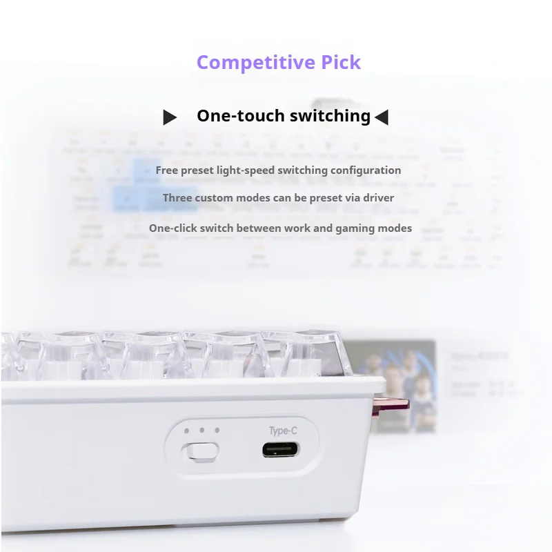 Atk 68RX E-Sports Magnetic Axis Keyboard Special Gaming Universal Desktop Computer Wired Self-Developed Scheme Valorant Keyboard - Image 6