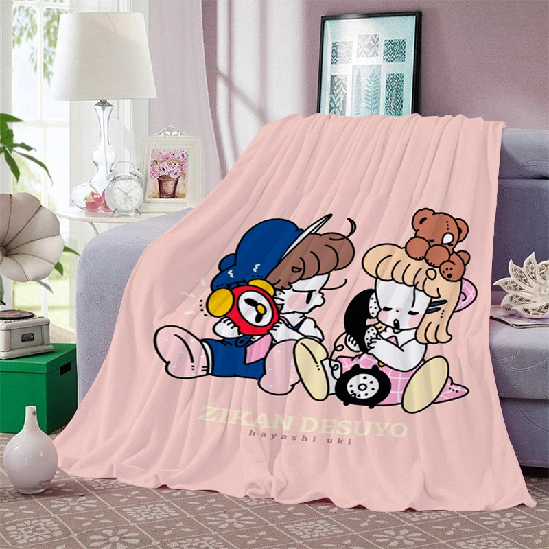 

Sofa Blankets for Winter A-Hayashi Uki Microfiber Bedding King Size Warm Bed Fleece Camping Home Lovely Nap Fluffy Soft Blankets