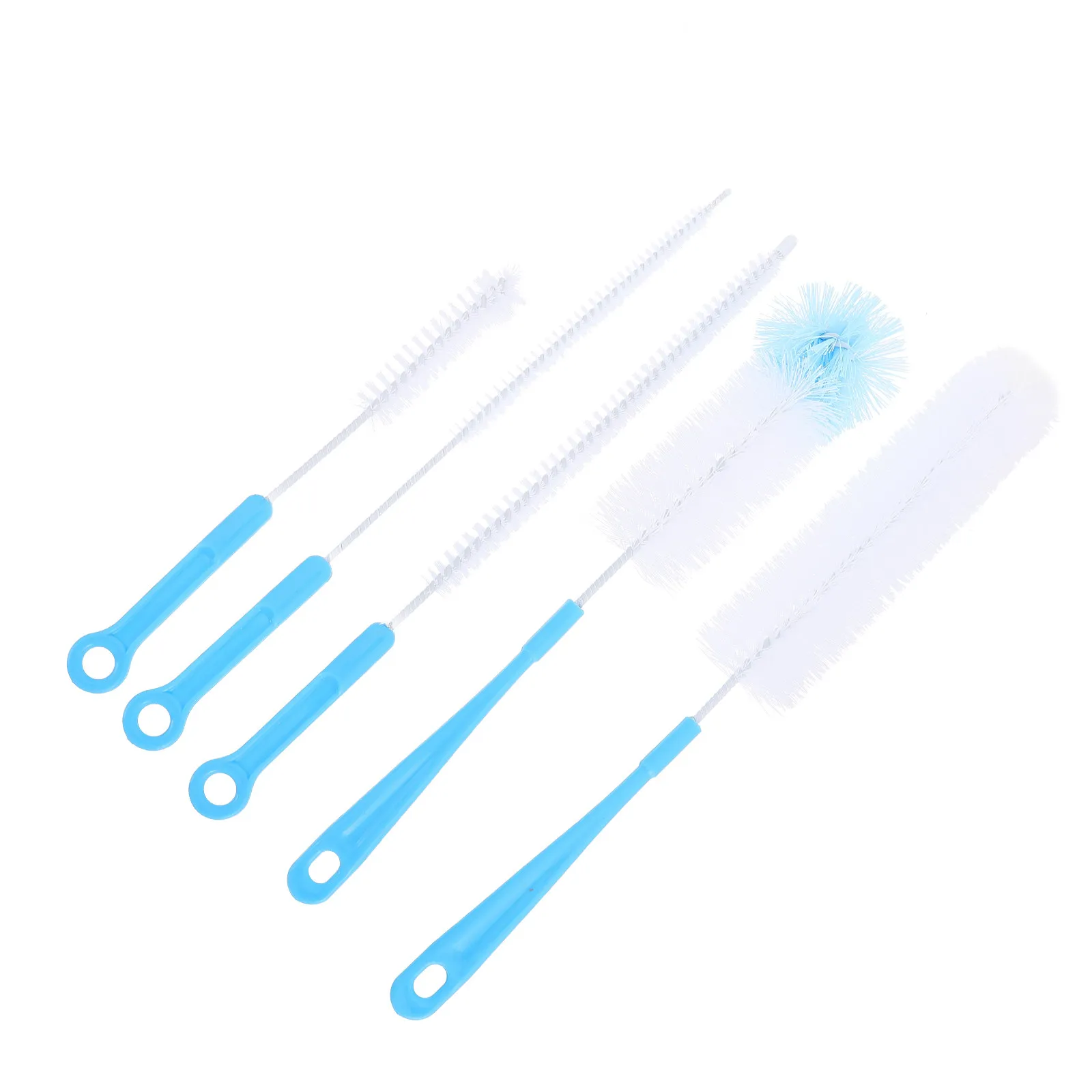 5pcs High-Density Bristle Bottle Brush with Long Handle for Milk, Wine Bottles, Kettles & Blenders