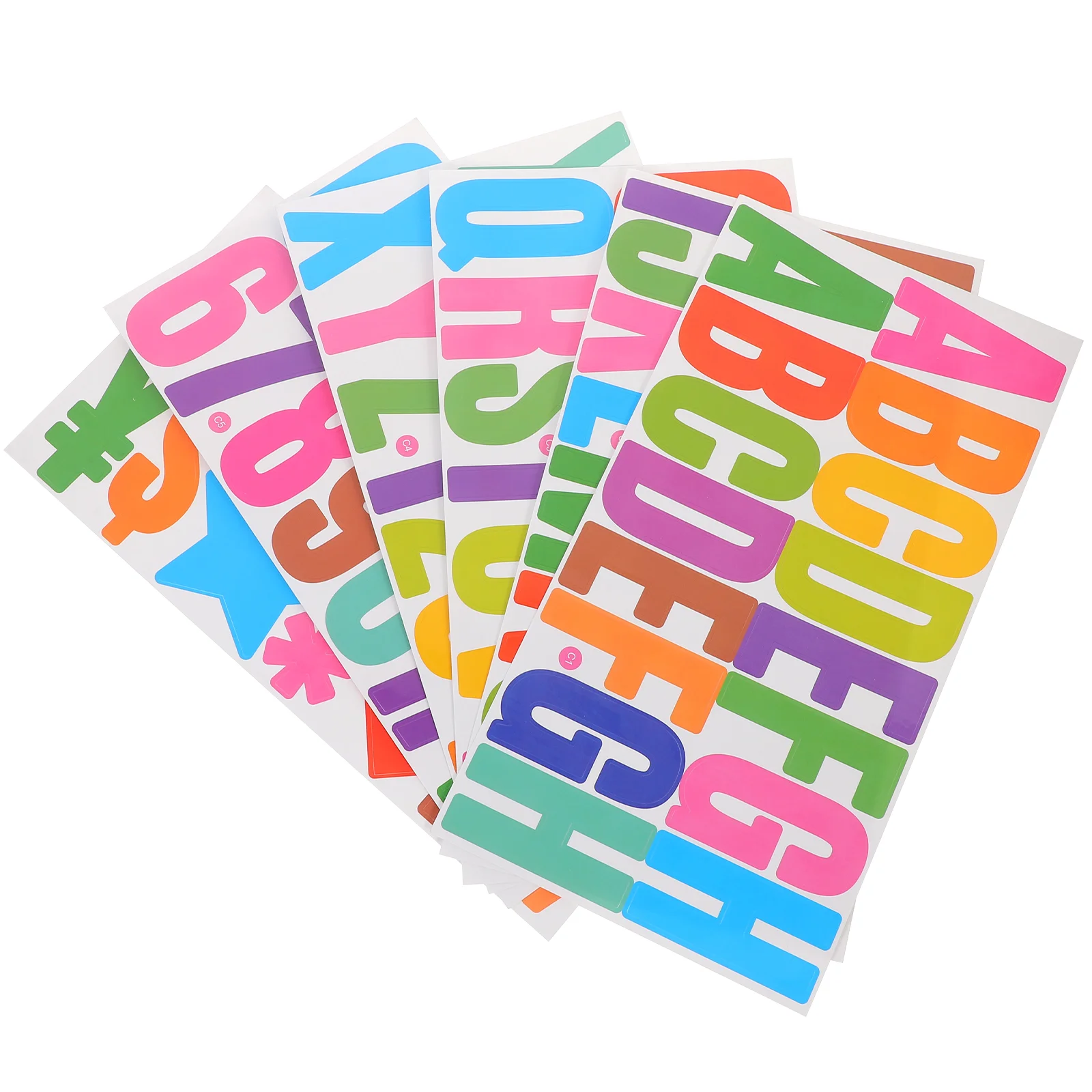 

6 Sheets Letter Stickers Nail Reflective Decorative Numbers Tarpaulin DIY Paper Scrapbook Scrapbooking Alphabet