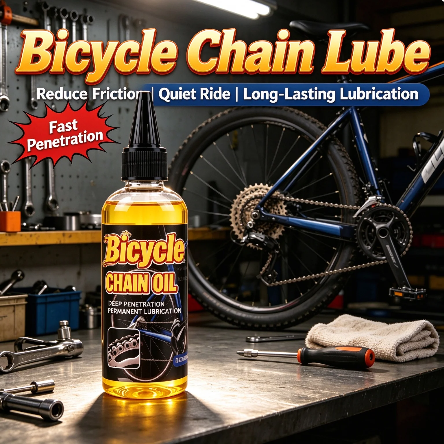 100ml Bicycle Special Lubricant MTB Road Bike Mountain Bike Dry * Lube Chain Oil for Fork Flywheel Chain Cycling Accessories