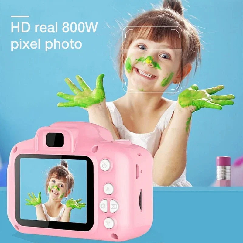 어린이 미니 디지털 카메라, X2 800W 픽셀, 사진 촬영 가능, HD 비디오, 소형 카메라, 어린이 생일 선물, 어린이 장난감