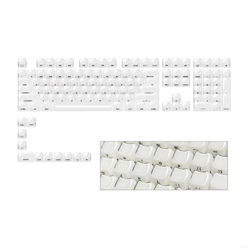 Ergonomic MAO Height 119 Keycap Set In Frosted Jelly Finish For Gaming 83CF