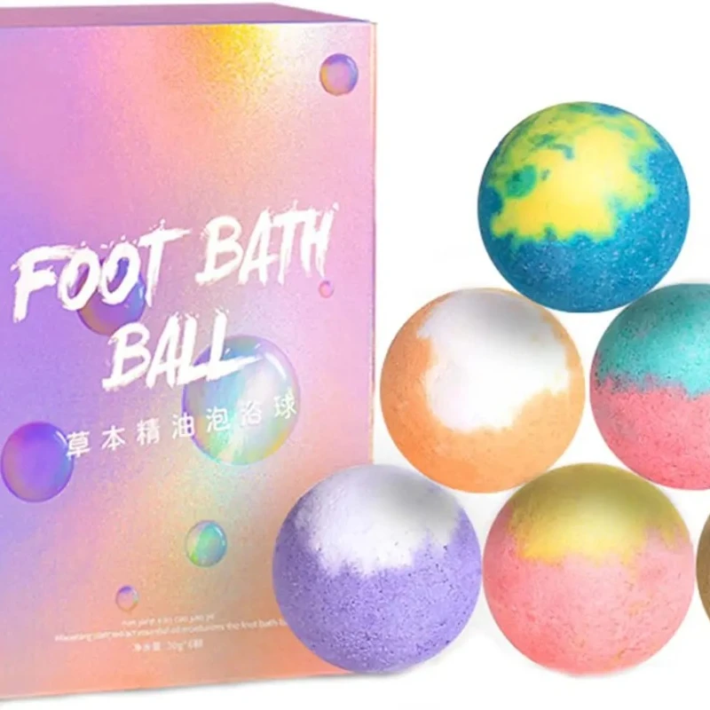 Herbal Essential Oil Foot Soak Balls Instant Bath Soak Non-Stormy Sweat Foot Soak Pills Bath Salt Balls Wormwood Ginger  Pills