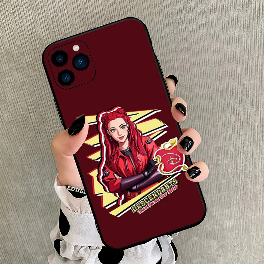 MINISO D-Descendants The Rise of Red Phone Case For iPhone 8 11 12 13 14 15 Mini X XR XS PRO MAX Plus Cover