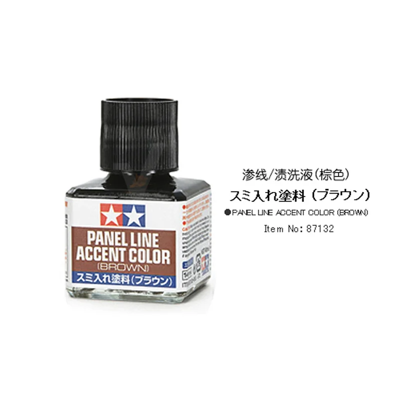 Tamiya 40ml Panel Line Accent Color Black/Brown/Gray/Dark Brown/Light Gray/Dark Gray Model Hobby Modeling Paint #87131-#87199