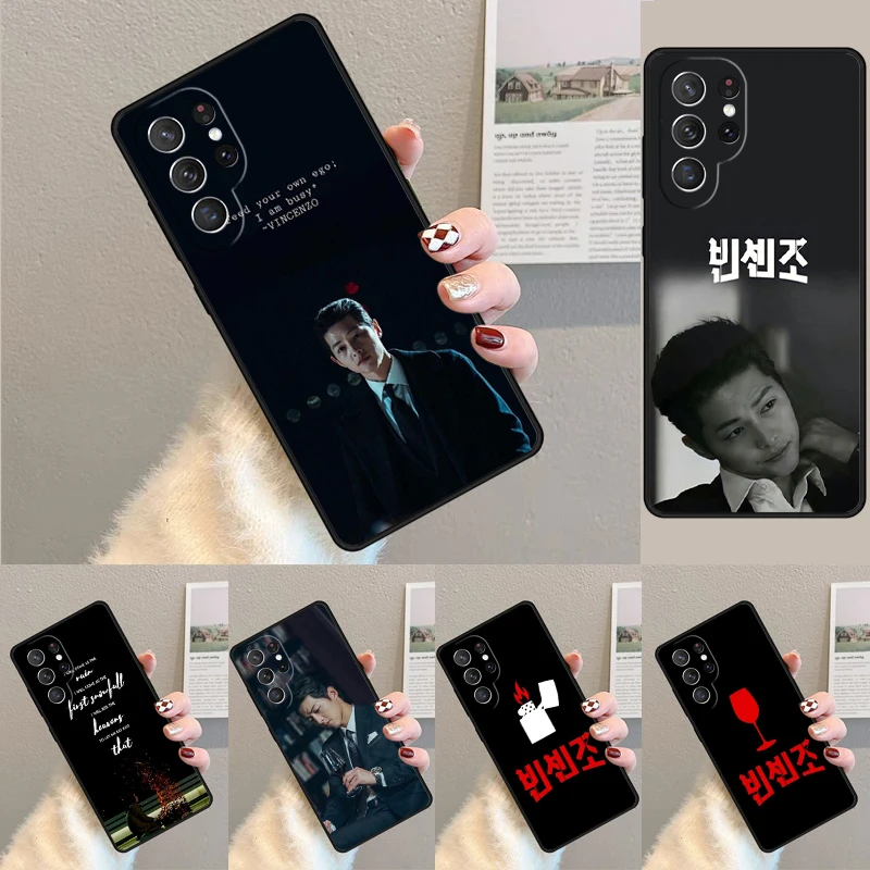 Cover For Samsung Galaxy S24 Ultra S21 S22 S8 S9 S10E Note 10 20 Plus FE S23 Vincenzo Cassano Kdrama Phone case Coque