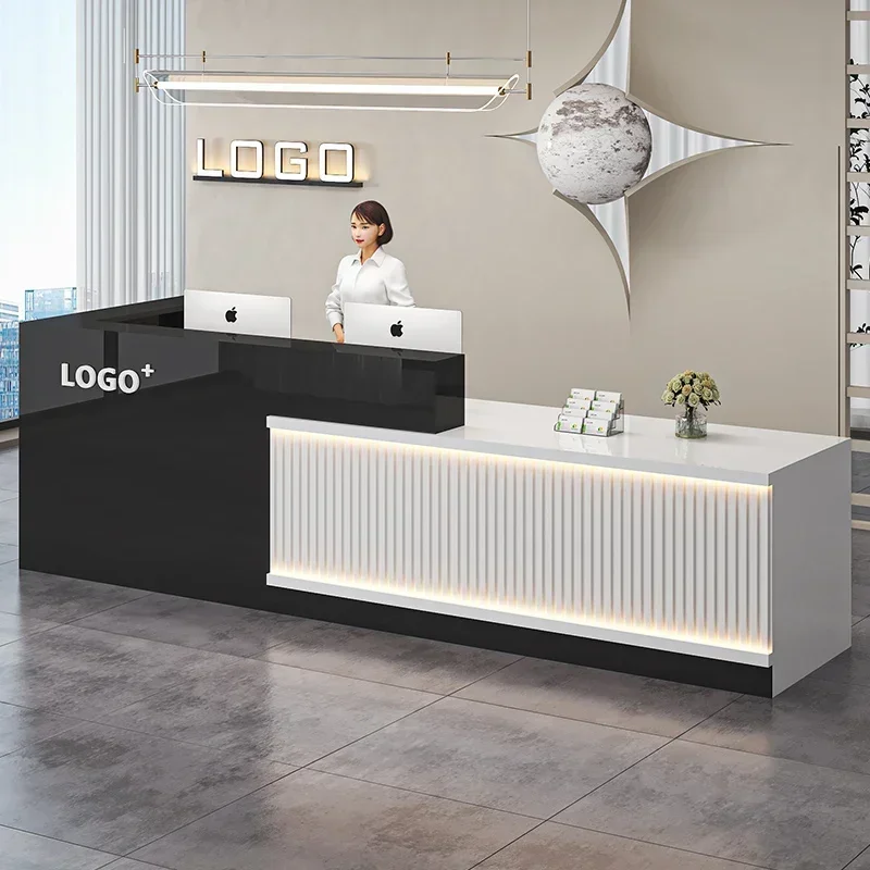 Pulpit Salon Reception Desks Beauty Beauty Simple Luxury Reception Desks Cashier Design Recepción Negocio Commercial Furniture
