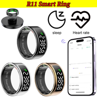 2025 New R11 Smart Ring with Display Screen and Touch Health Manager Wireless Charging Fitness & Sleep Monitor Smartring for IOS
