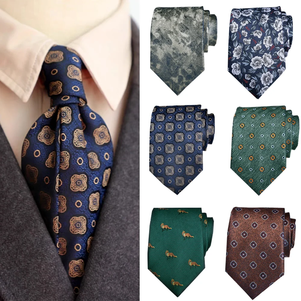 

Ties For Men Gravatas Wholesale Fashion 7.5 cm Luxury Jacquard Necktie Wedding Accessories Flower Print Man's Tie Fit Workplace