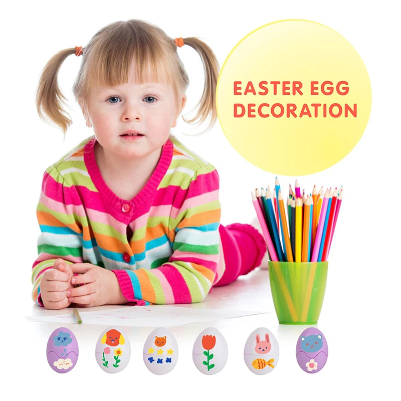 6/12 pz uova Montessori forma di colore Puzzle cognitivo giocattoli genitore bambino interazione geometria educazione della prima infanzia giocattoli uova