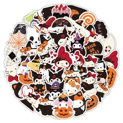 10/30/63PCS Cute Halloween Sanrio Kitty Kuromi Melody Sticker DIY Phone Laptop Luggage Skateboard Graffiti Decals Fun for Gift