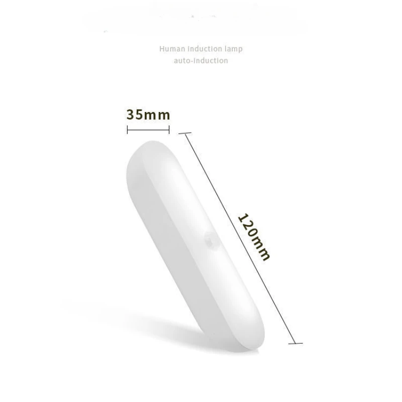 โคมไฟ LED 2024แบบเหนี่ยวนำไฟฟ้าสำหรับตู้เสื้อผ้าห้องครัวประตูทางเดินในห้องนอนไฟกลางคืนเหนี่ยวนำร่างกายมนุษย์