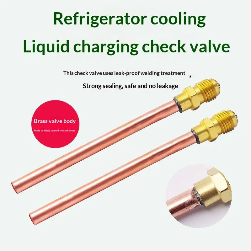 High Quality 1/4'' Service Valve 0.6MM Thick 63/120MM Access Valve Strong Core AC Vacuum System Refrigerator Charging