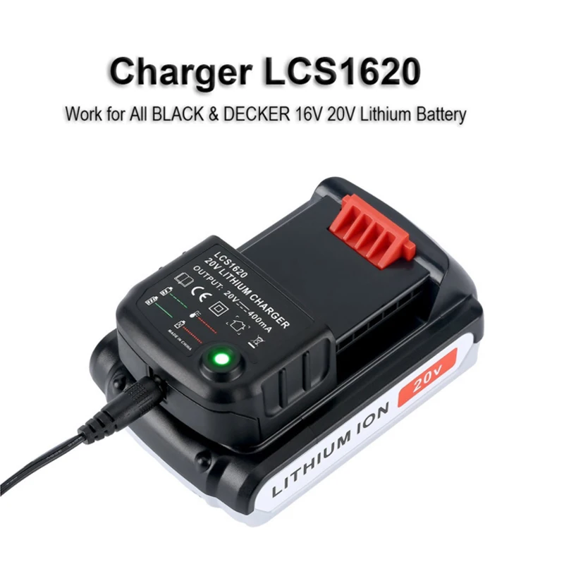 ZWINCKY Battery Charger For Black&Decker Li-ion 10.8V 14.4V 20V Serise LBXR20 LB20 LBX20 LBX4020 Electric Drill Screwdriver Tool