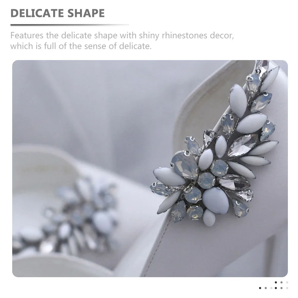 

Shoe Flower Decoration Clips Rhinestone Wedding Accessories Bridal Flats Charms Decorative Shoe Clips For Pumps Heel Shoes