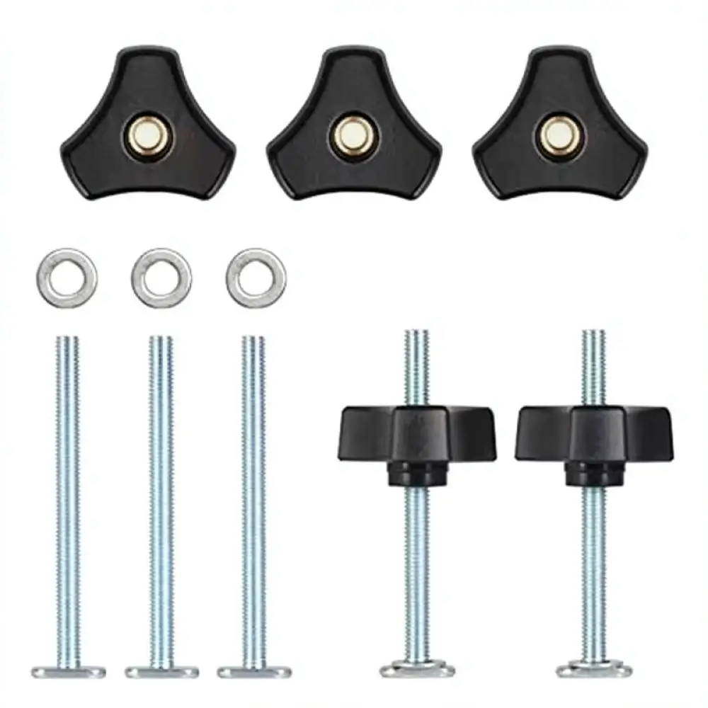 Woodworking T Track Bolt And Triangular Knob Kit For Router Table Jig Fixture Fastener M8 Threaded Hand Tool Accessories