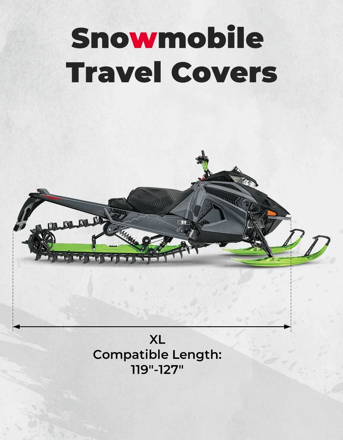 420D Heavy-Duty Waterproof Sled Ski Cover 119