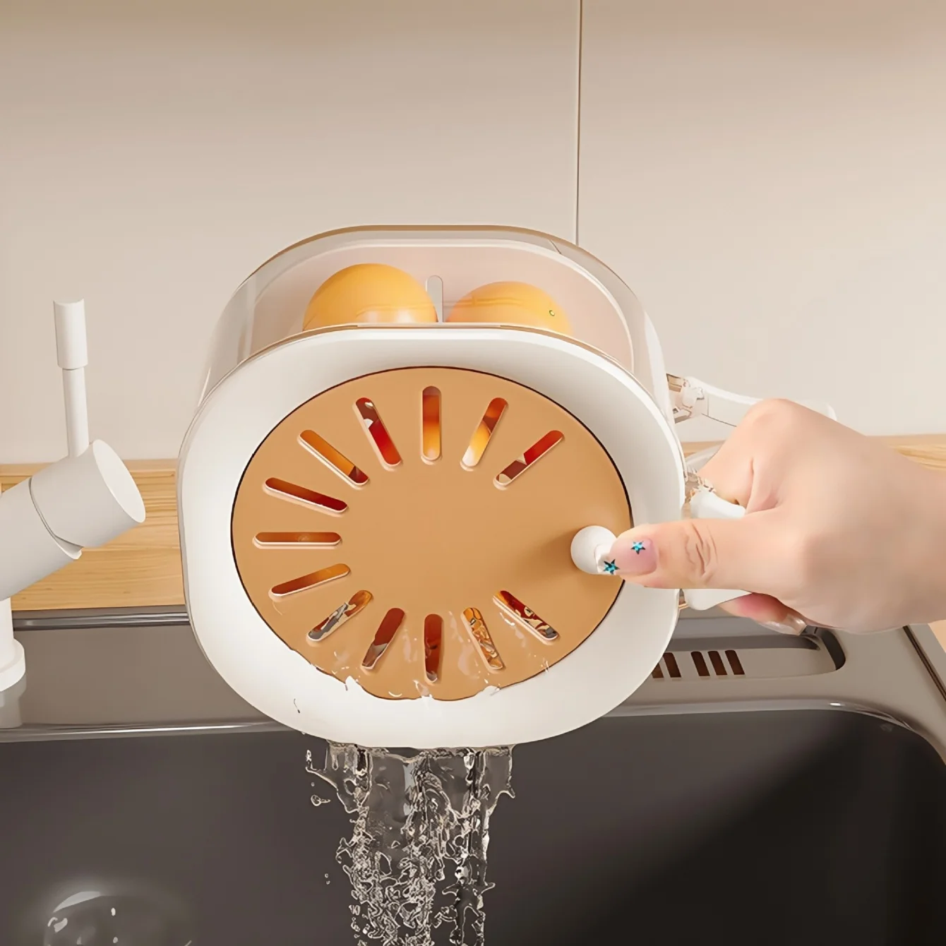 Multifunctional Fruit Vegetable Washing Bowl with Strainer, Multifunctional Produce Washer, Berry Container, Lettuce Keeper