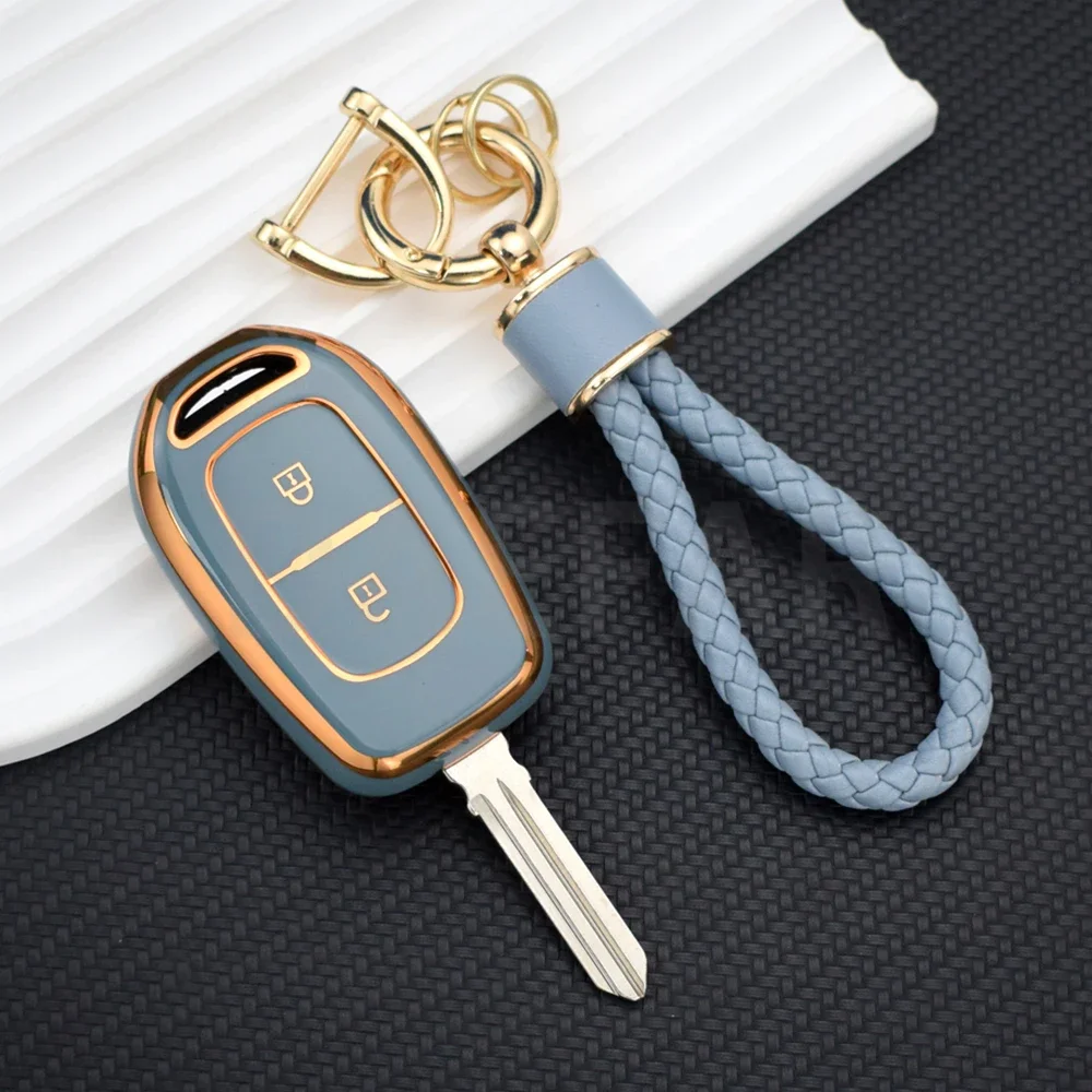 2 Buttons TPU Car Key Cover Case Shell for Renault Duster Dacia Scenic Master Megane 2016 2017 Auto Accessories