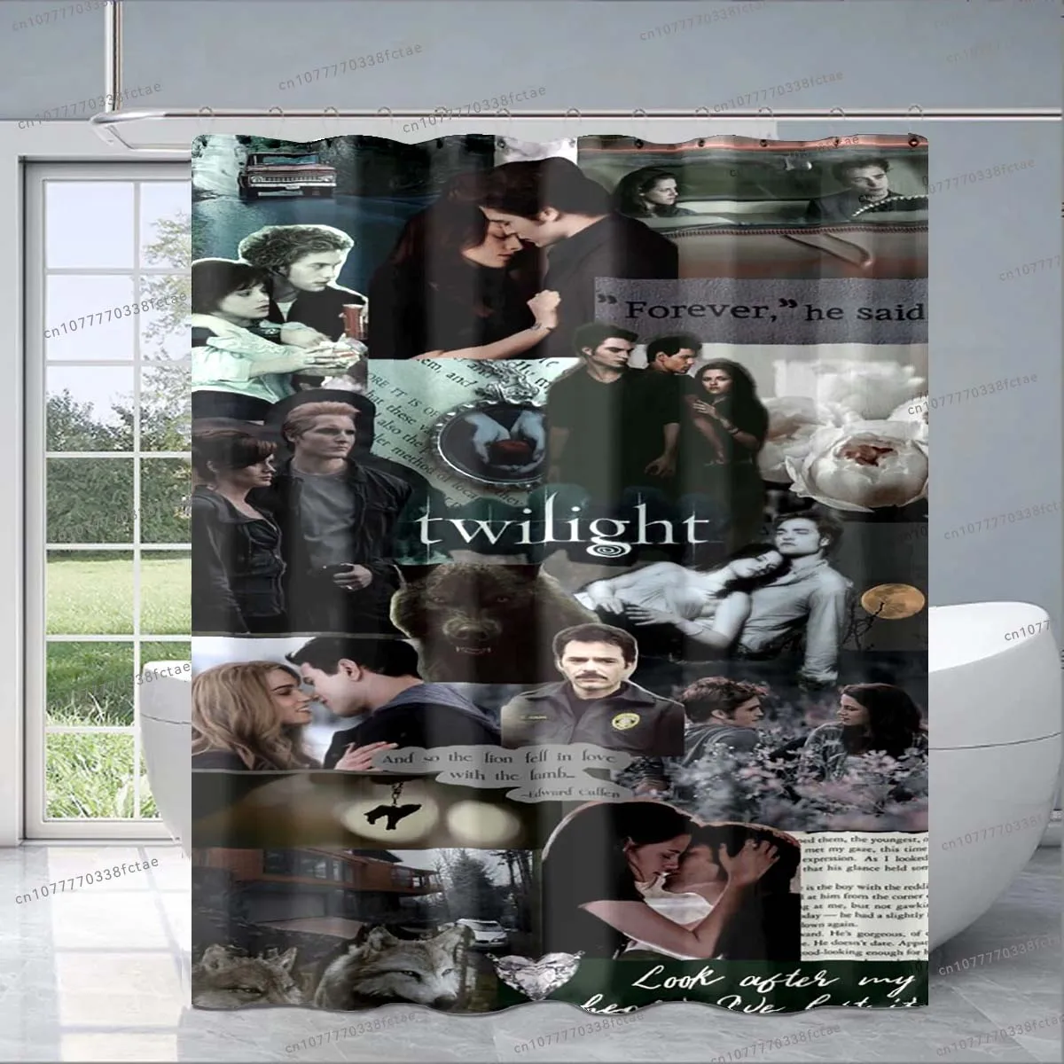 The Twilight Saga Retro Movie Rideau de douche, Design, Collage, Motif, Adulte, HODecoration