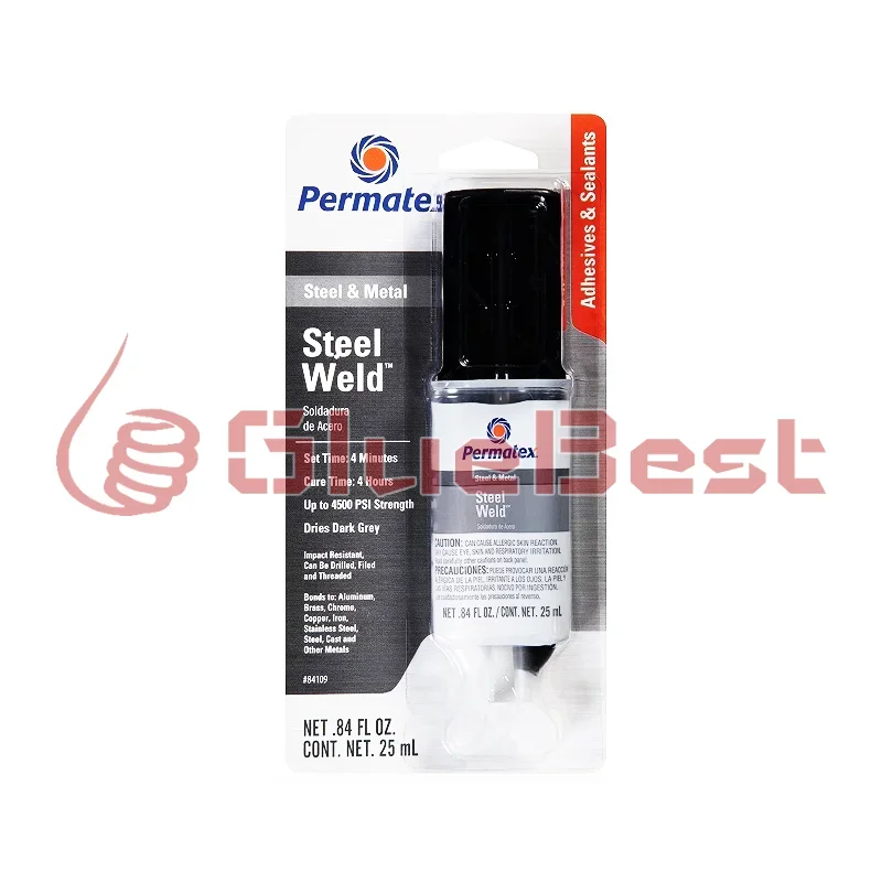 Permatex 84109 Steel Weld Epoxy High-Strength Metal-Filled Curing Agent for Bonding or Repairing Metal Surfaces Original Product