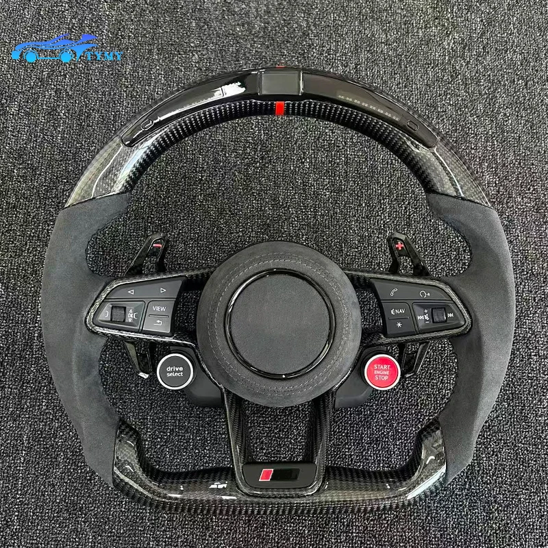 

For Audi R8, A1, A3, A4, A5, A6, A7, A8, Q3, Q5, Q7, Q8, TT, carbon fiber LED, Alcantara material sports steering wheel