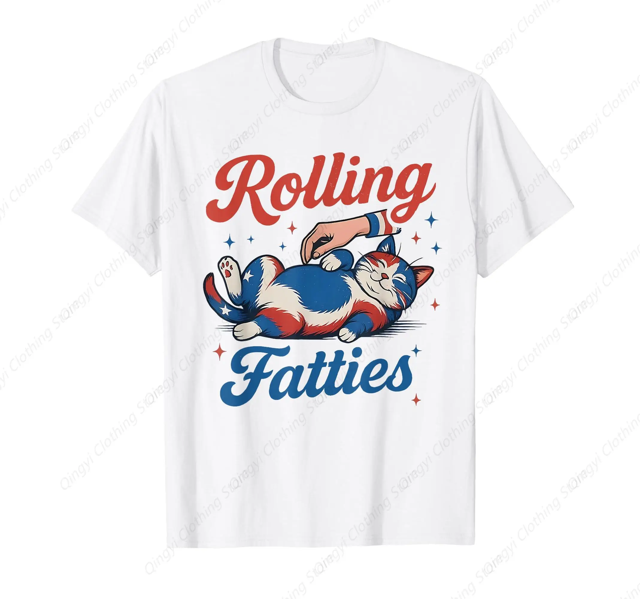 

Rolling Fatties Cat Shirt Kitten Owner Funny Fat Cat T-Shirt for Men Women