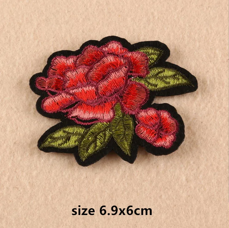 2017 جديد وصول 10 قطع الزهور الشعبية المطرزة التصحيح الحديد على عزر زين سترة التي شيرت قماش نسيج التطريز الإكسسوارات #3