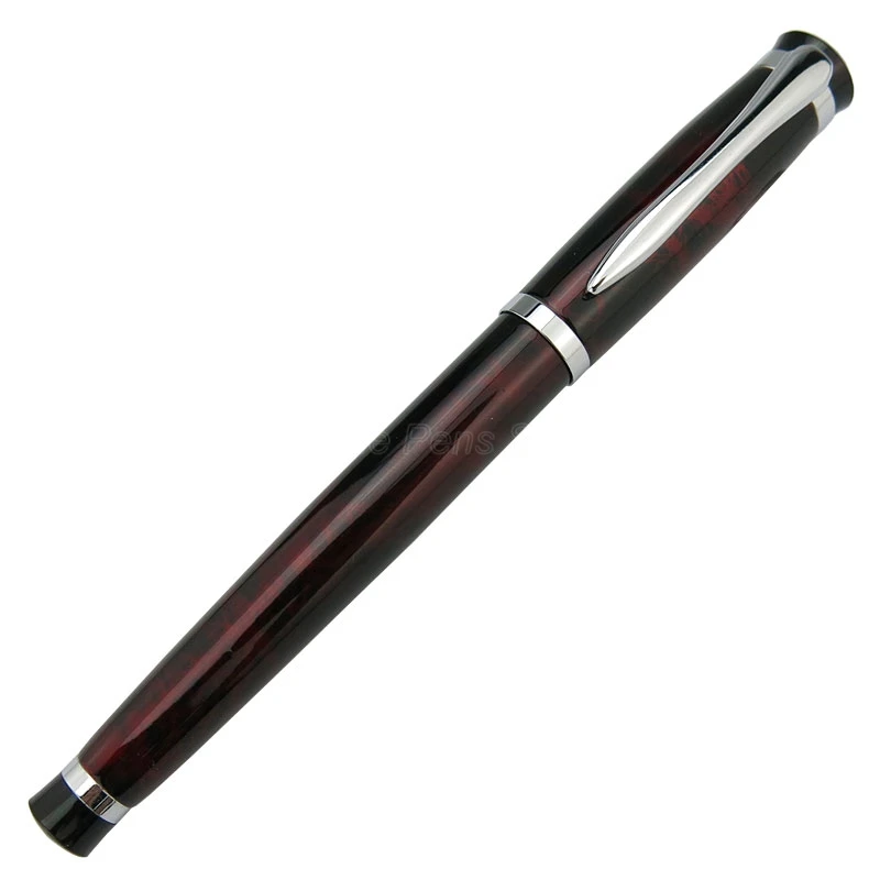 4 X Baoer 508 Metal Red/Blue/Black Marble Barrel Fountain Pens Broad Nib 0.7mm Professional Office Stationery Writing Tool