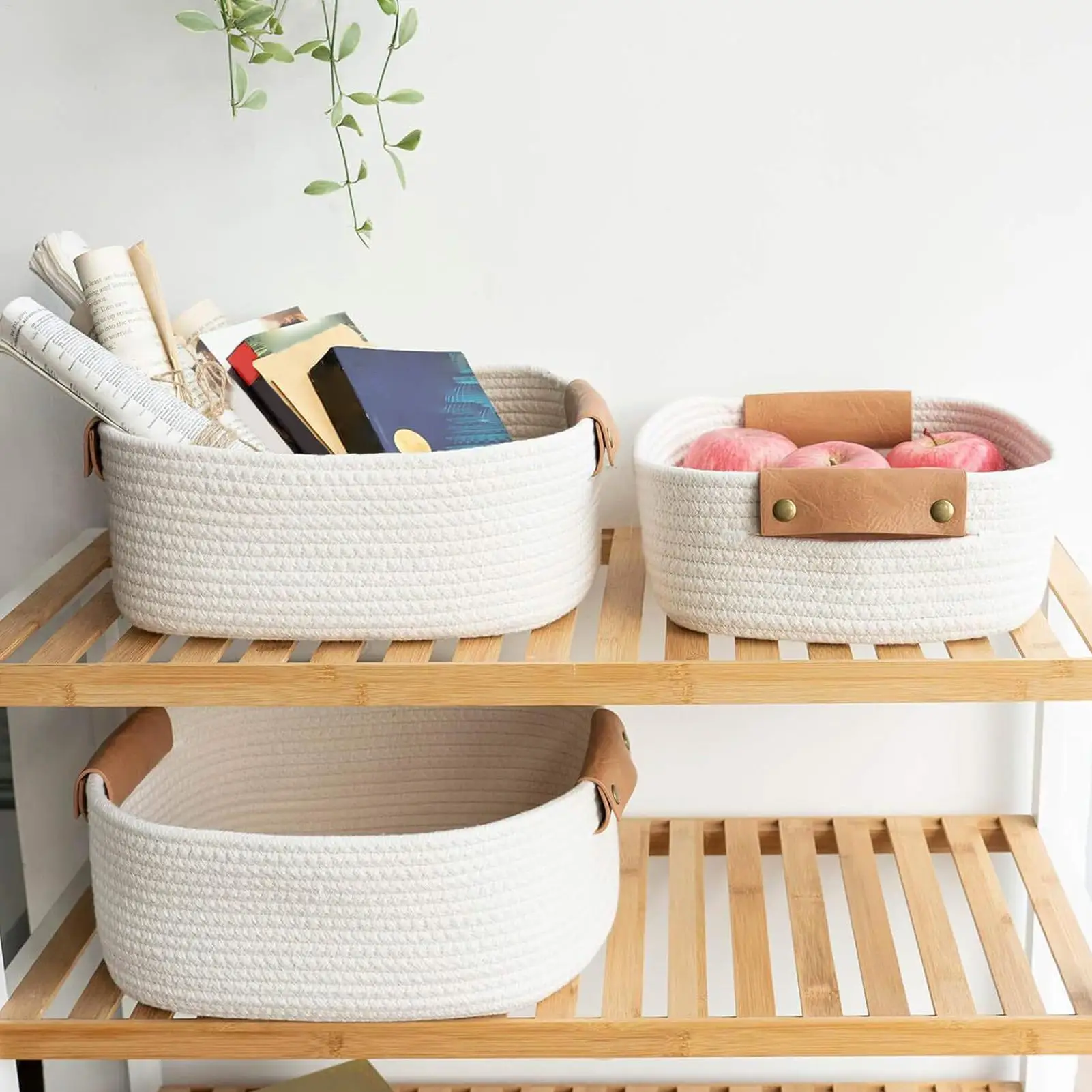 3 Stück Aufbewahrungskorb, rechteckiger Aufbewahrungsorganisator, multifunktionaler Desktop-Aufbewahrungsbehälter für Kleinigkeiten, Kosmetik, Kinderspielzeug, Aufbewahrungsbox für Zuhause