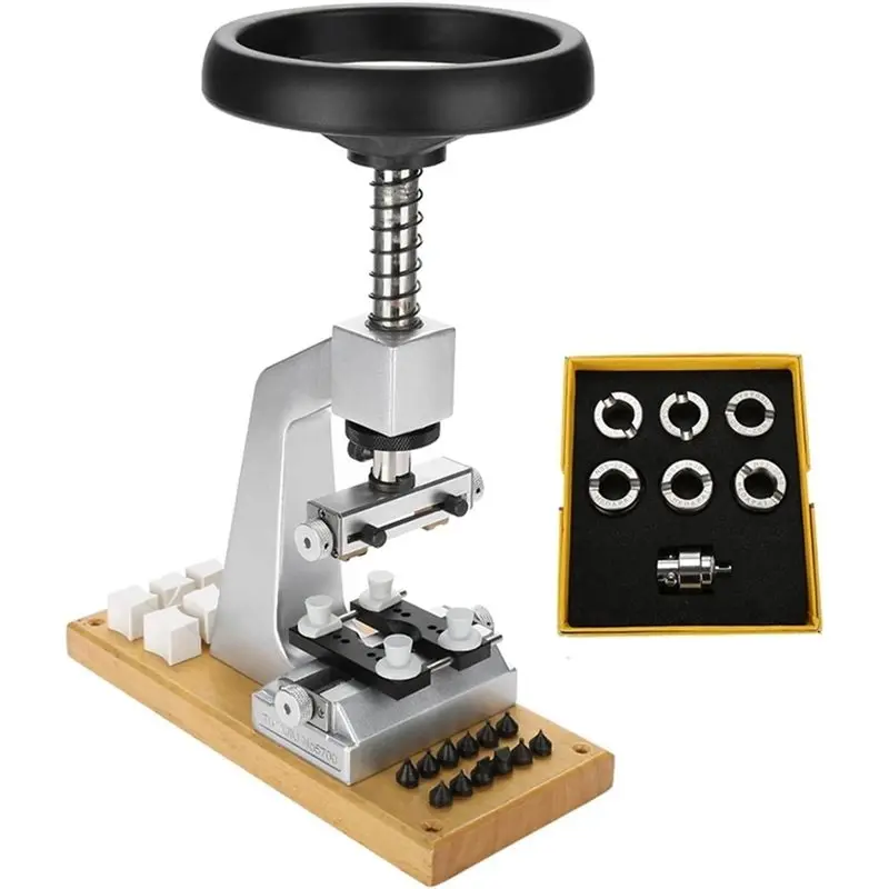 Bench Watch Case Opener,5700, Wristwatch Back Opener With 6 Dies Accessories Watchmaker Tool Repair