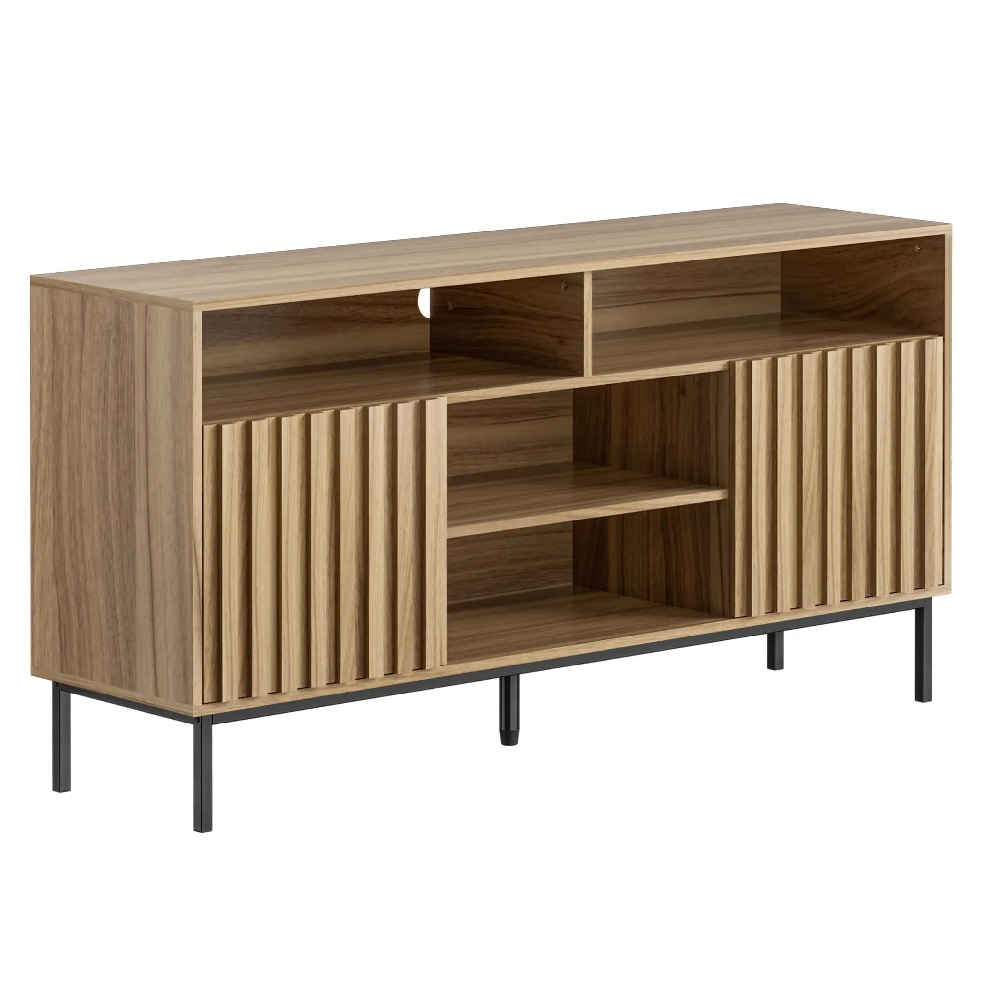 

Free Shipping Mid Century Wood Modern TV Stand Cabinet TV Media Console Cabinet for Living Room for 50/55/60/65 Inch