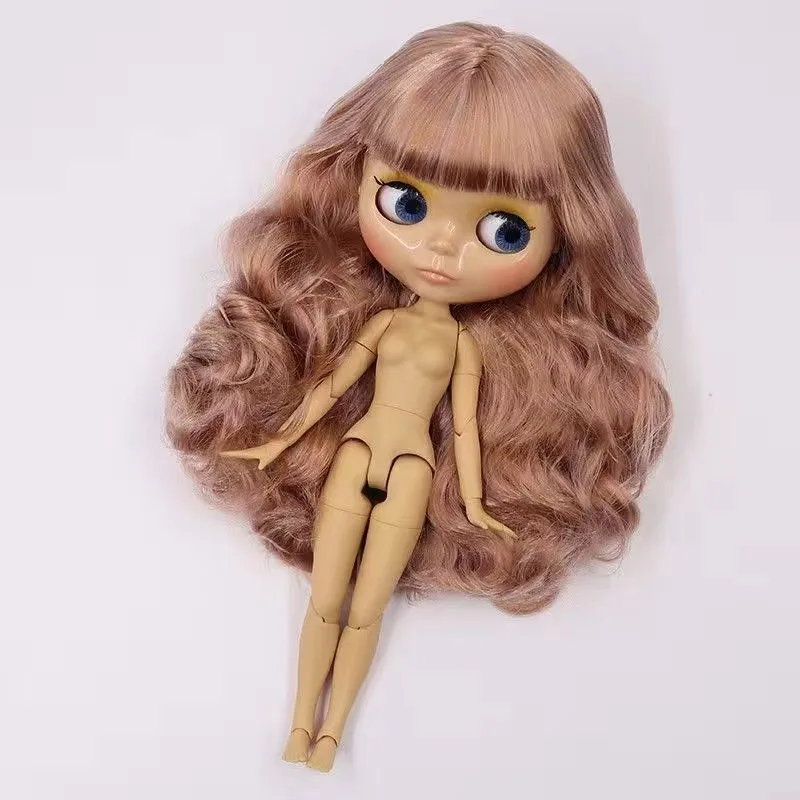ICY DBS Blyth Doll 30cm Glossy Face Tan & Dark Skin Multiple Hair Styles 19 Joints Body DIY Makeup Festival Gifts Toys for Girls
