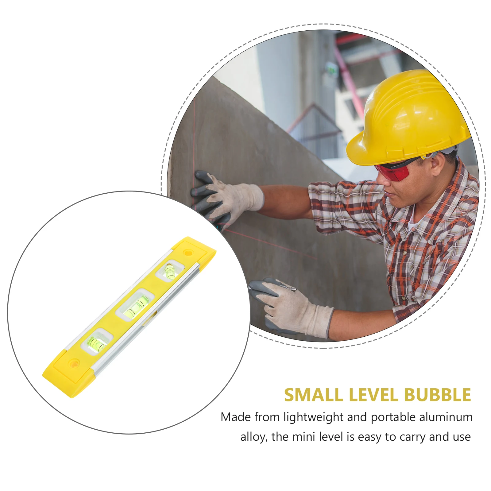 

Mini Bubble With Overhead Viewing Slot Aluminum Alloy Magnetic Level Tool Small Spirit Level For Accurate Alignment
