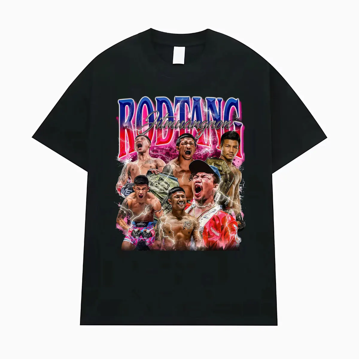 Rodtang Jitmuangnon Vintage Graphic T Shirt Men's Violence Aesthetic Apparel T-shirts Man Summer Tops Loose Short Sleeve T-shirt