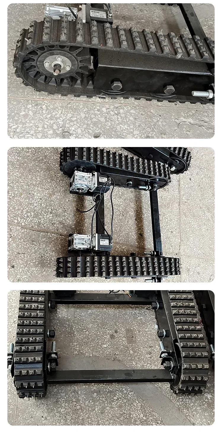 Tracked Carrier Chassis Electric Chassis Engineering Walking Assembly Rubber Steel Small Agricultural Machinery Accessories