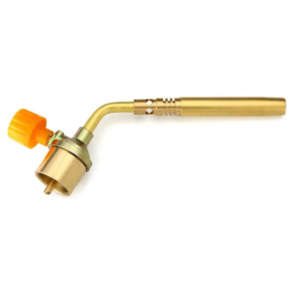 Brass Welding Torch MAPP Propane Gas Self Ignition Trigger Style Heating Solder Burner Plumbing Nozzles Camping