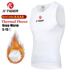 X-TIGER Cycling Vest Winter Cycling Jerseys Base Layer MTB Bike Sleeveless Keep Warm Tights Bicycle Jersey Sports Bike Underwear