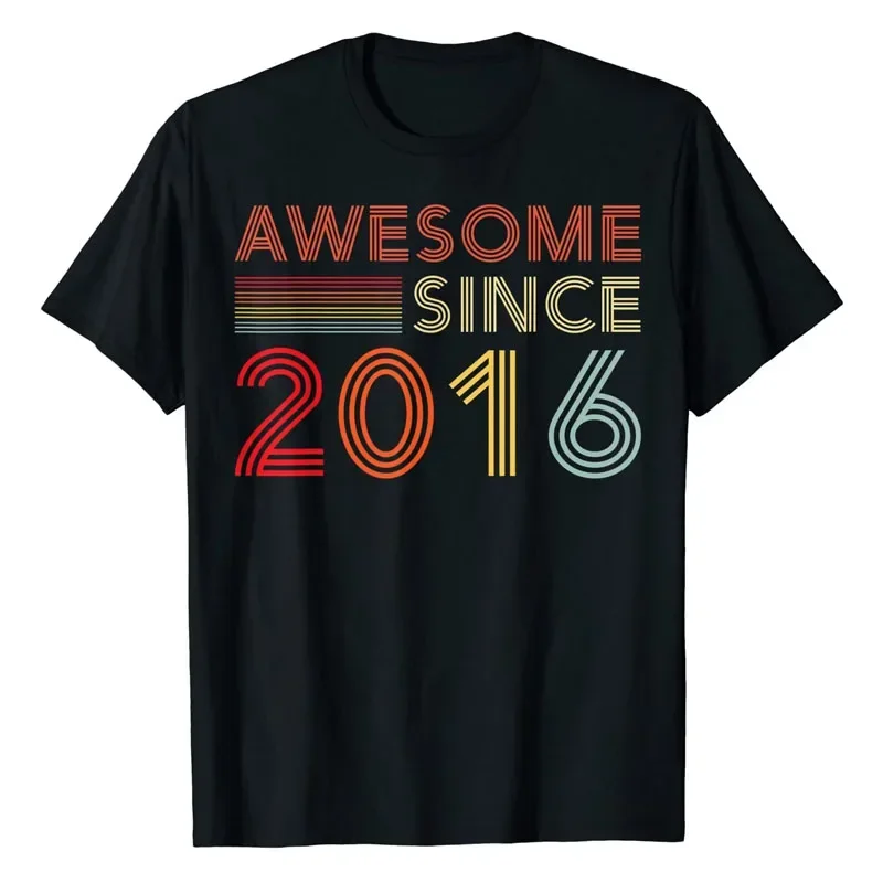 Seven 8yr BDay Son Boy Funny 2016 8th 8 Year Old Birthday T-Shirt  Awsome Born-In-2016 Graphic Tee Tops Sayings Quote Outfits