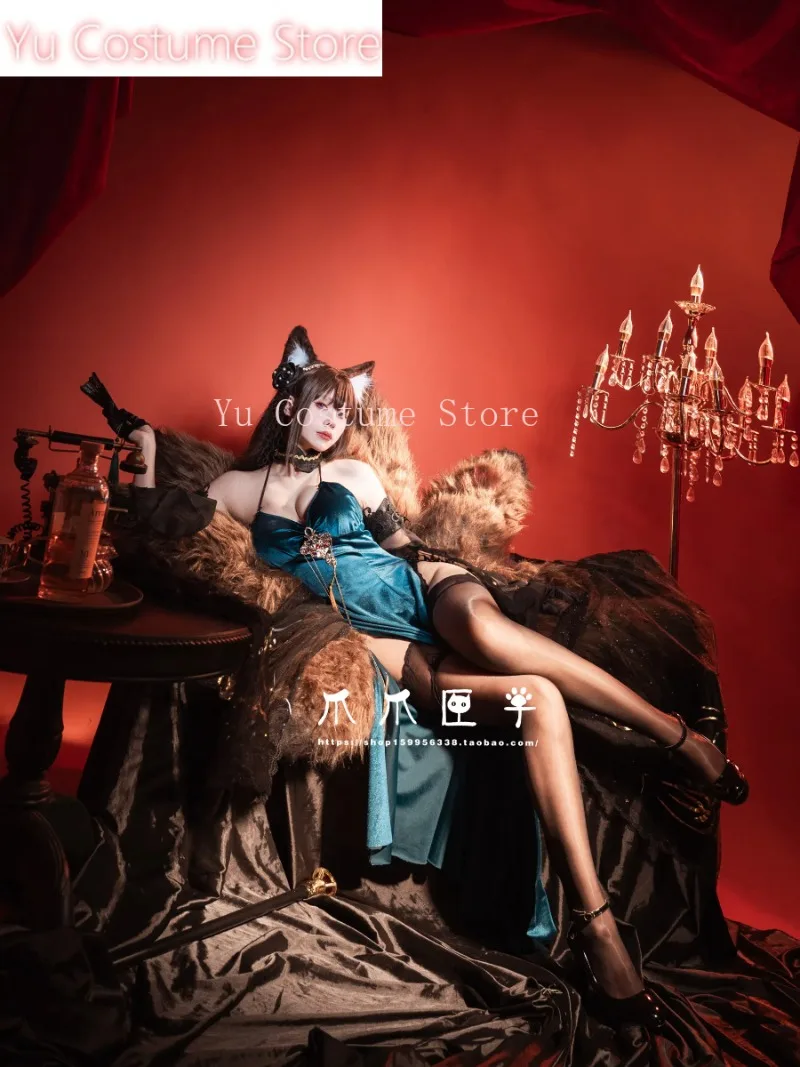 Azur Lane Amagi vestido flor del trono Cosplay disfraz Cos juego Anime uniforme de fiesta Halloween juego ropa de rol