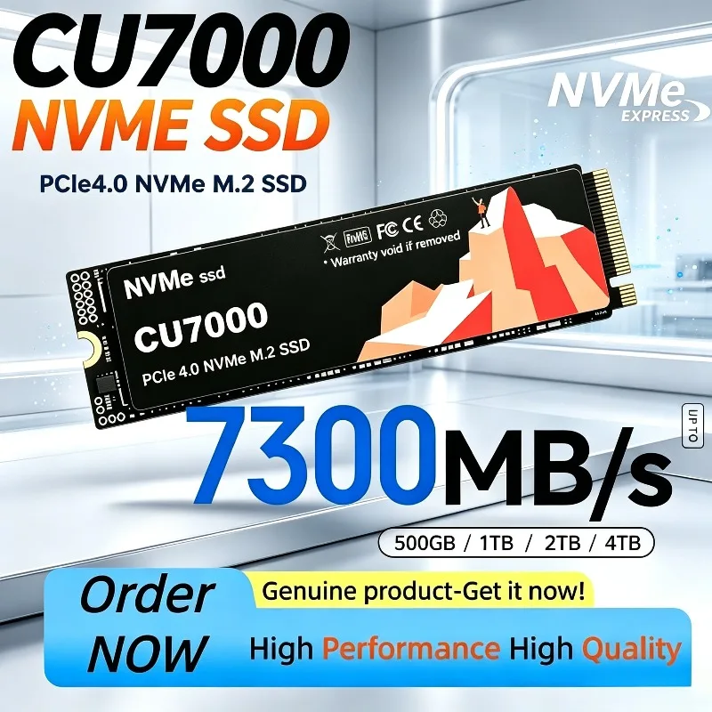 SSD NVMe CU7000 Original M.2, 500GB-4TB, até 7300MB/s, Disco Rígido de Estado Sólido para Uso em Desktop e Laptop.