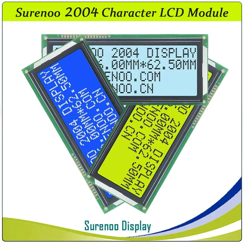 Дисплейный модуль Surenoo 204 20X4 2004 с параллельным и последовательным интерфейсом IIC I2C, USB2LCD, RS232 UART TTL, большой символьный ЖК-экран, панель LCM