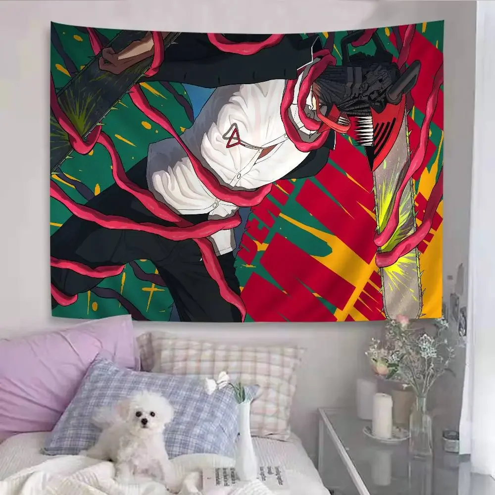 

Аниме бензопила человек гобелен художественная печать японский настенный гобелен аниме настенный домашний декор