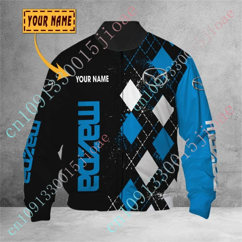 

Mazda Clothing Techwear Baseball Uniform Thick Coat Bomber Jacket Jackets For Men Harajuku Parkas Windbreaker Custom Logo