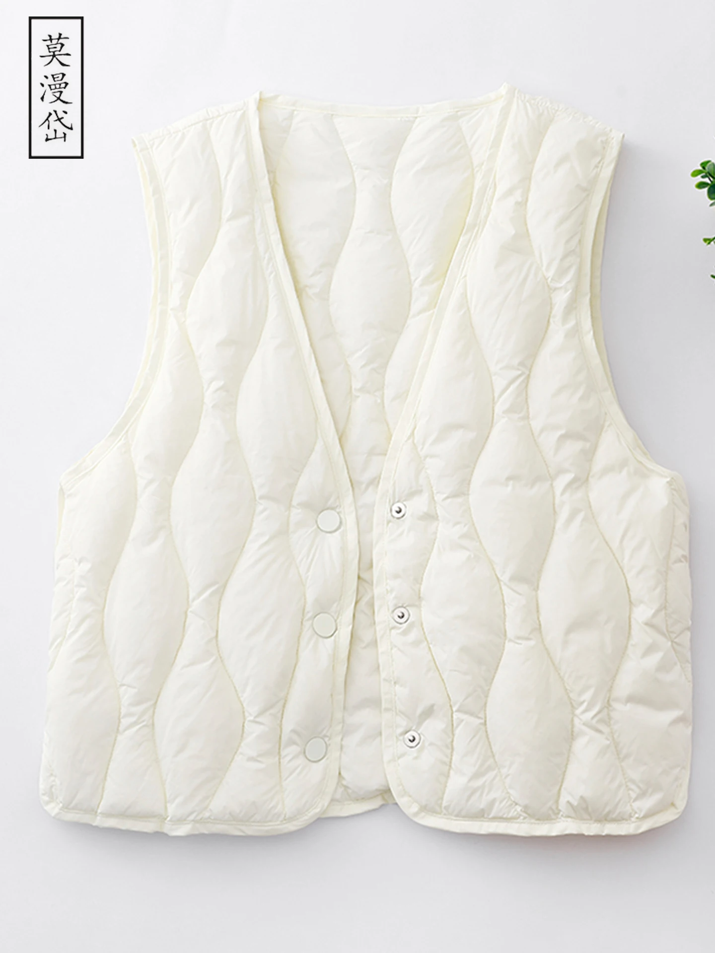 Gilet en coton léger pour femmes, ort Sle, automne-hiver 2026, nouveau gilet intérieur Faion v-ne, vêtements d'extérieur, haut Simple