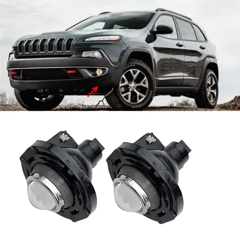 Car LED Fog Light Front Bumper Fog Lamp 68140324AB 5182021AB For Dodge Challenger Jeep Grand Cherokee
