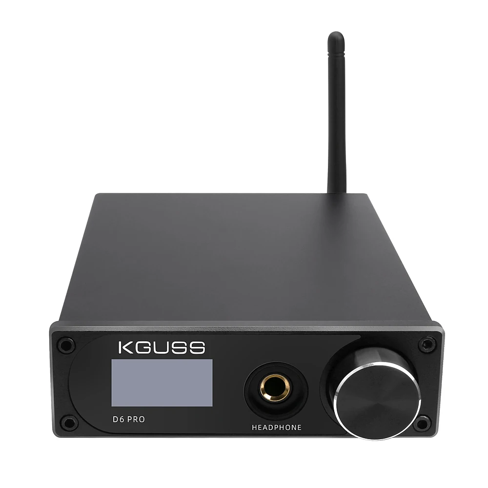 KGUSS D6 Pro HiRes USB Headphone Amplifier DAC 600Ohm Headphone Amp ESS9038K2M CSR8675 Bluetooth 5.0 LDAC XMOS DSD512 DAC