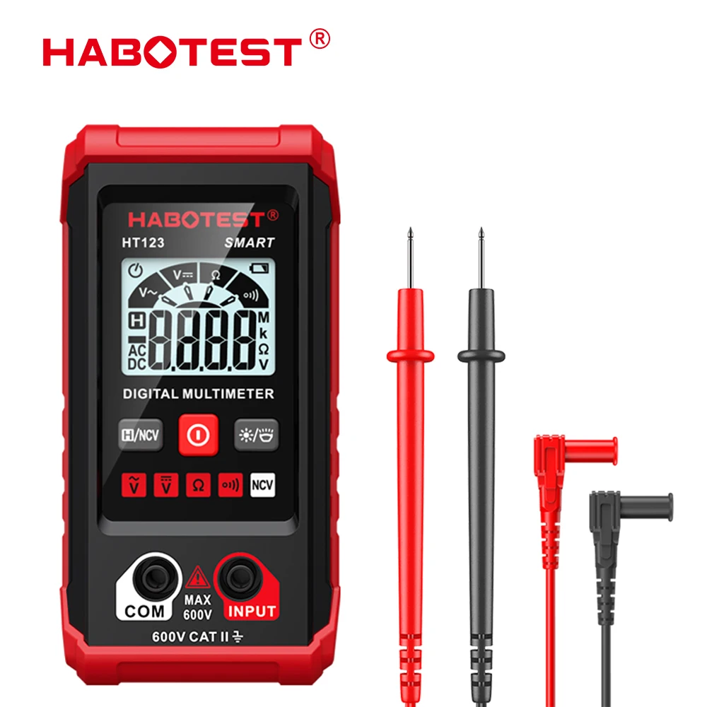 HABOTEST 4000 Counts Digital Multimeter Smart Auto Range 600V 10A DMM Voltmeter True RMS NCV AC DC Smart Multitester